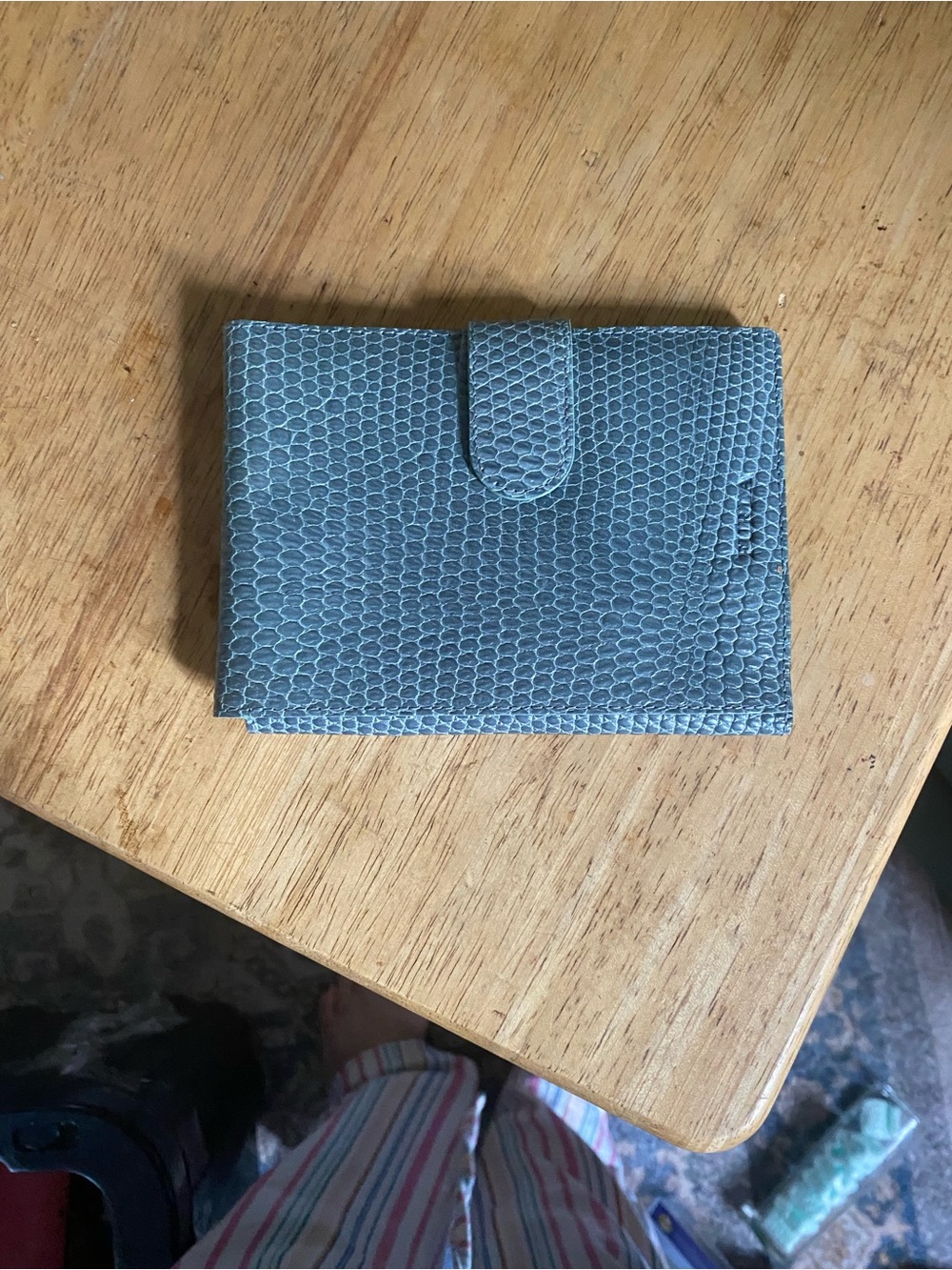 Textured Blue Card & Key Holder Wallet